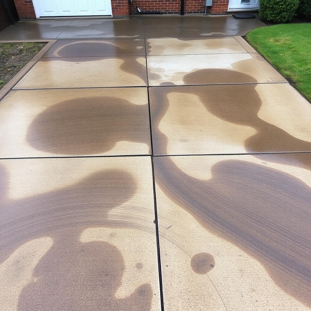 Driveway pressure clean — before