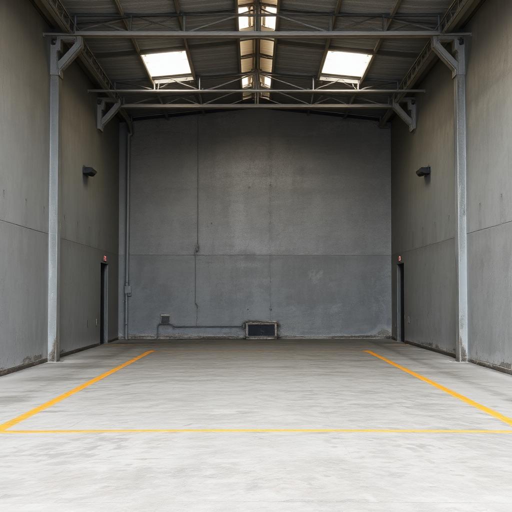 Warehouse walls & line marking — before