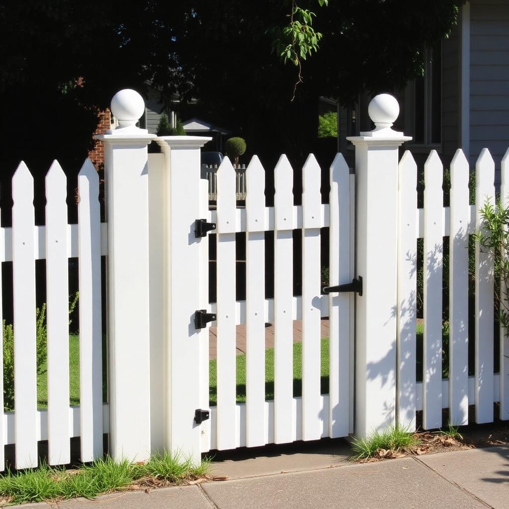 Picket fence & gate repaint — after